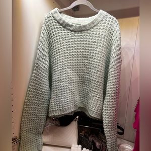 Wild Fable Mint Oversized Waffle Sweater